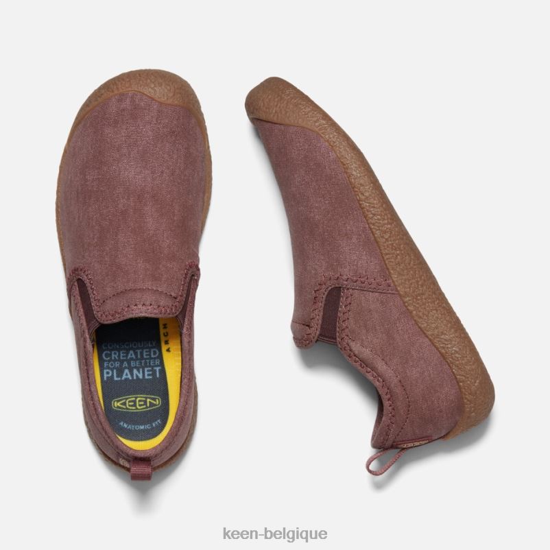 DLLD6140 Keen chaussures à enfiler en toile howser andorre-marron femmes