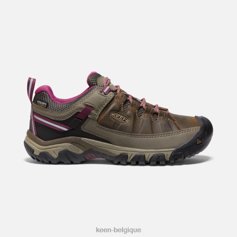DLLD6154 Keen chaussures de randonnée imperméables targhee iii baie de Boysen blanche femmes