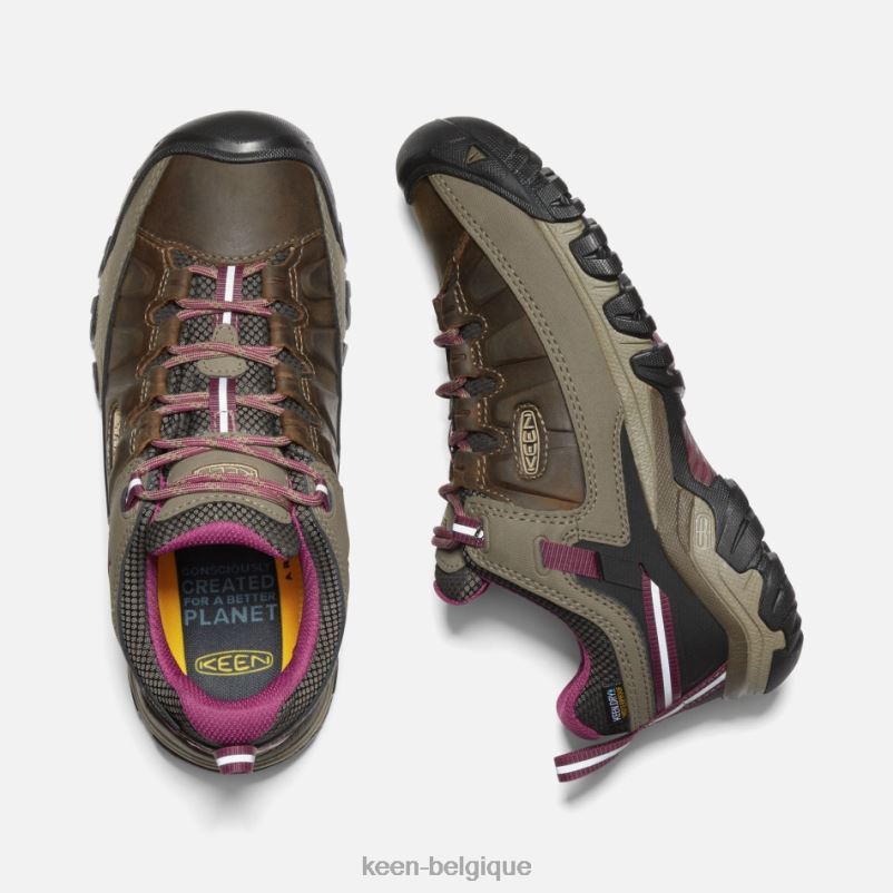 DLLD6154 Keen chaussures de randonnée imperméables targhee iii baie de Boysen blanche femmes