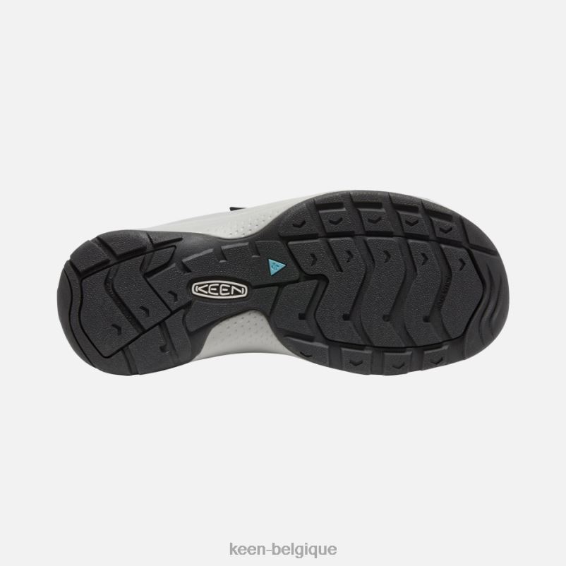 DLLD6112 Keen sandales en cuir à bride en T astoria west Cuir noir femmes