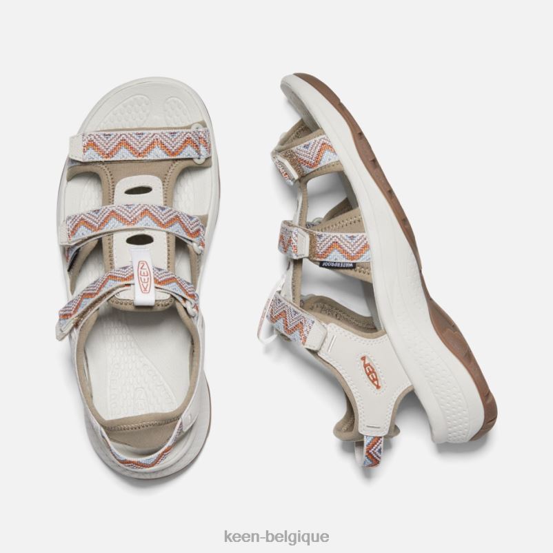 DLLD630 Keen sandales astoria west à bout ouvert chevron-timberwolf femmes