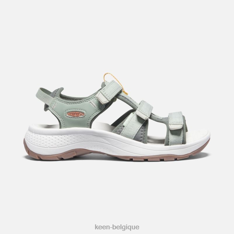 DLLD632 Keen sandales astoria west à bout ouvert sauge du désert-gris ricin femmes