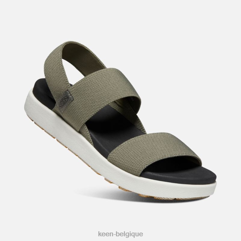 DLLD6380 Keen sandale à bride arrière elle olive poussiéreuse femmes