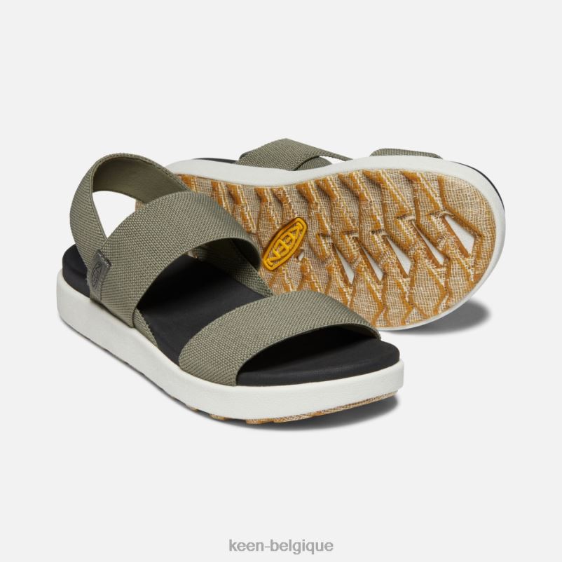 DLLD6380 Keen sandale à bride arrière elle olive poussiéreuse femmes