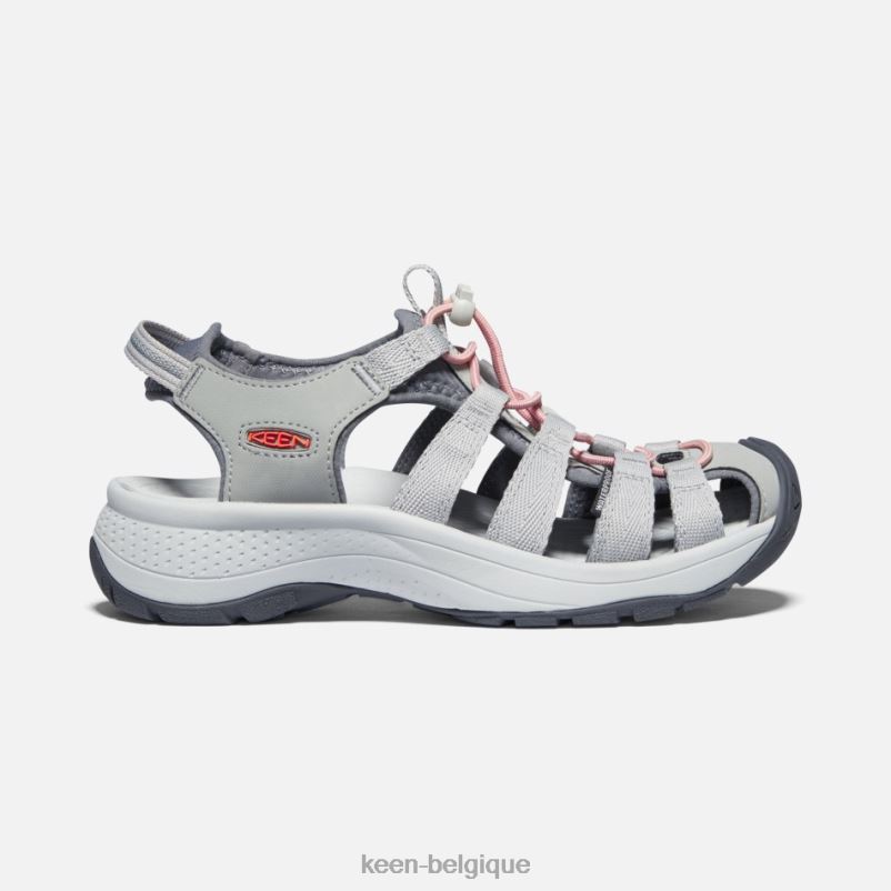 DLLD641 Keen sandales astoria west gris-corail femmes