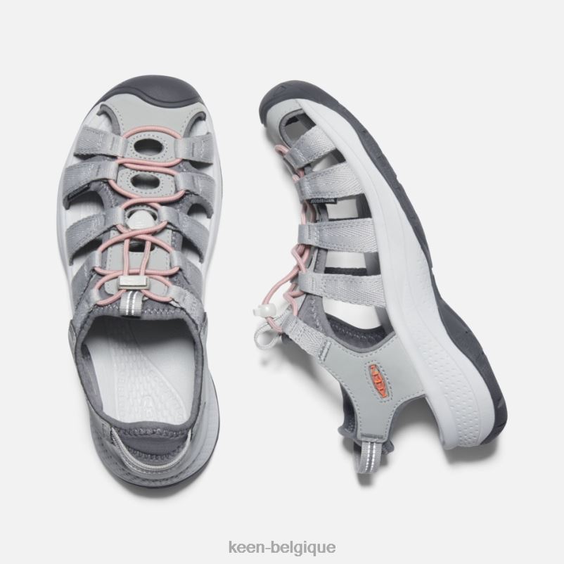 DLLD641 Keen sandales astoria west gris-corail femmes