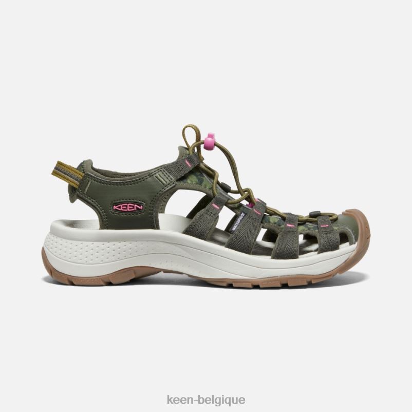 DLLD643 Keen sandales astoria west forêt nuit-ibis rose femmes