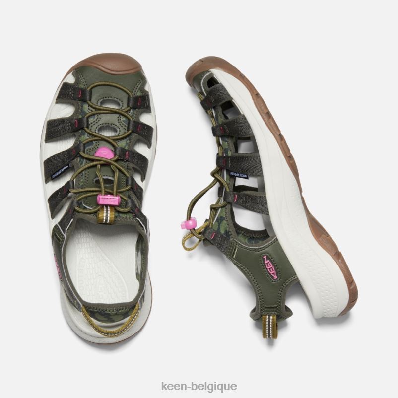 DLLD643 Keen sandales astoria west forêt nuit-ibis rose femmes