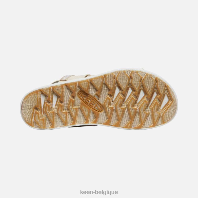 DLLD647 Keen elle - sandales décontractées à bride arrière chanvre naturel plaza taupe femmes