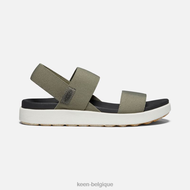 DLLD649 Keen elle - sandales décontractées à bride arrière olive poussiéreuse femmes