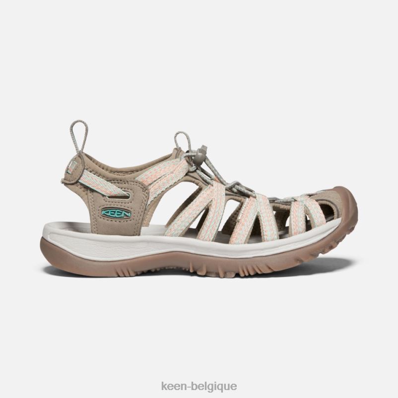 DLLD656 Keen chuchoter taupe-corail femmes