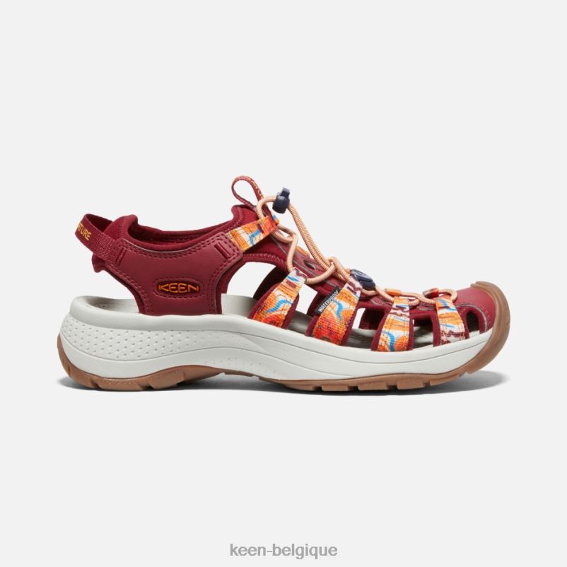 DLLD661 Keen astoria west x extérieur afro orange vague-rouge femmes