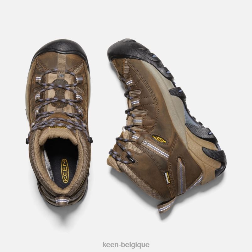 DLLD6364 Keen targhee ii imperméable mi ardoise pierre à silex noir femmes