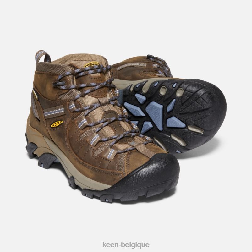 DLLD6364 Keen targhee ii imperméable mi ardoise pierre à silex noir femmes