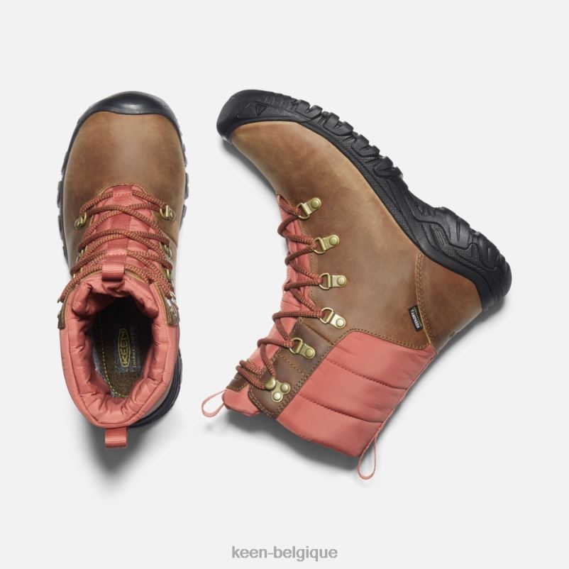 DLLD6371 Keen botte imperméable Greta noix de coco grillée et séquoia femmes