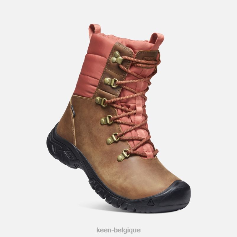 DLLD6371 Keen botte imperméable Greta noix de coco grillée et séquoia femmes