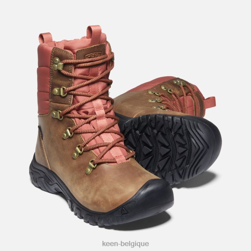 DLLD6371 Keen botte imperméable Greta noix de coco grillée et séquoia femmes