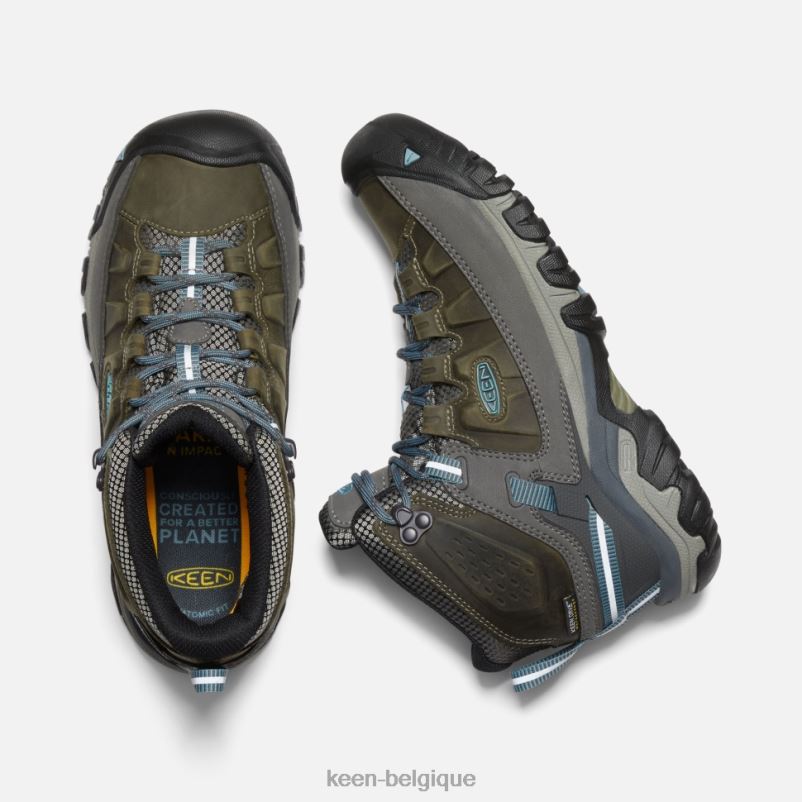 DLLD6316 Keen botte imperméable targhee iii large aimant-bleu atlantique femmes