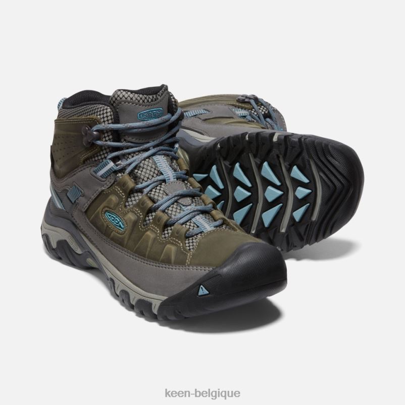DLLD6316 Keen botte imperméable targhee iii large aimant-bleu atlantique femmes