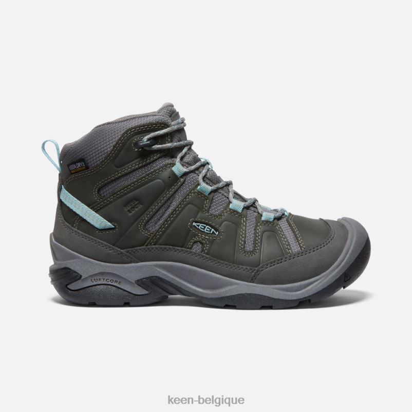 DLLD6317 Keen botte imperméable circadia large gris acier-bleu nuage femmes