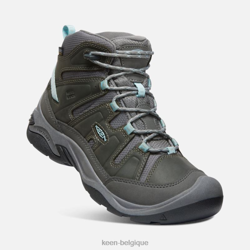DLLD6317 Keen botte imperméable circadia large gris acier-bleu nuage femmes
