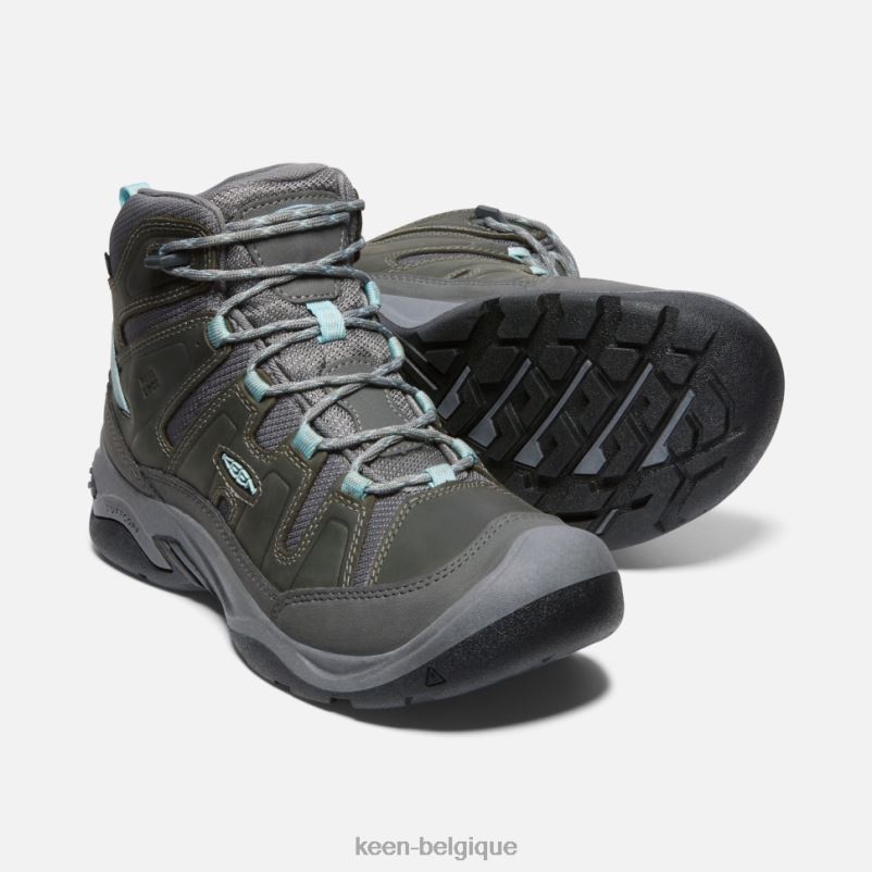 DLLD6317 Keen botte imperméable circadia large gris acier-bleu nuage femmes