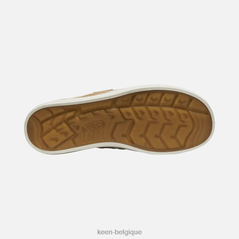 DLLD6327 Keen elsa récolte cuir slip-on bouleau beige-argenté femmes