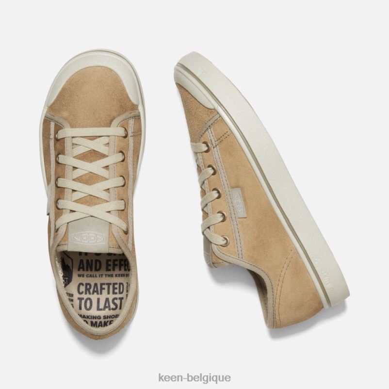 DLLD6328 Keen sneaker en cuir de récolte elsa bouleau beige-argenté femmes