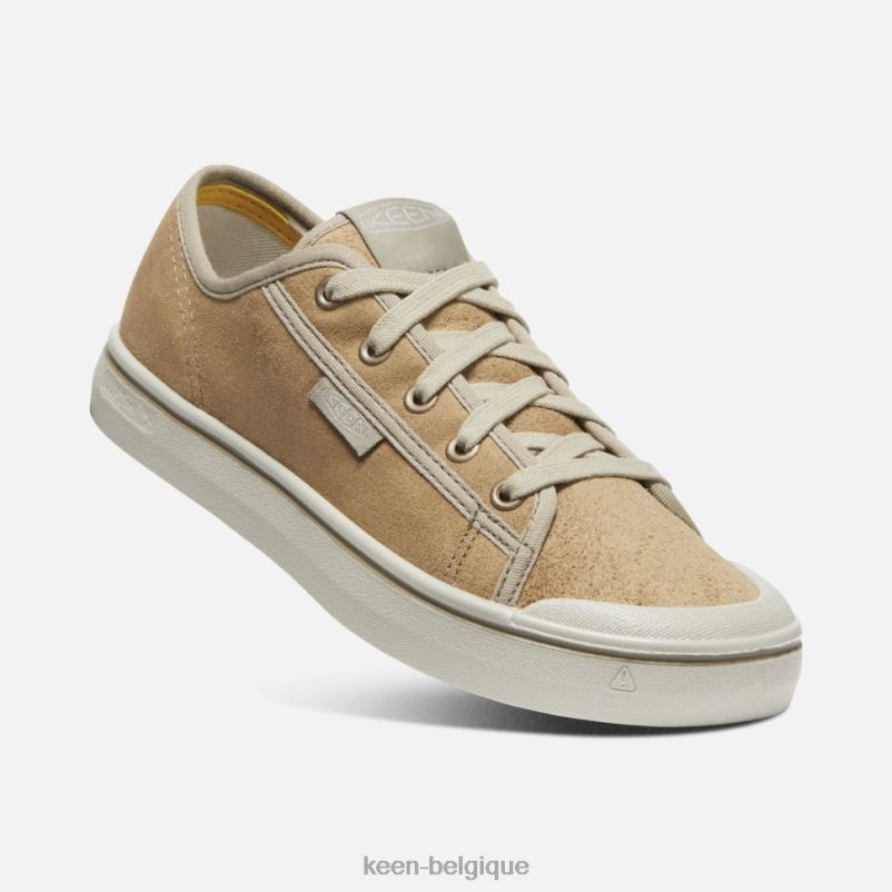DLLD6328 Keen sneaker en cuir de récolte elsa bouleau beige-argenté femmes