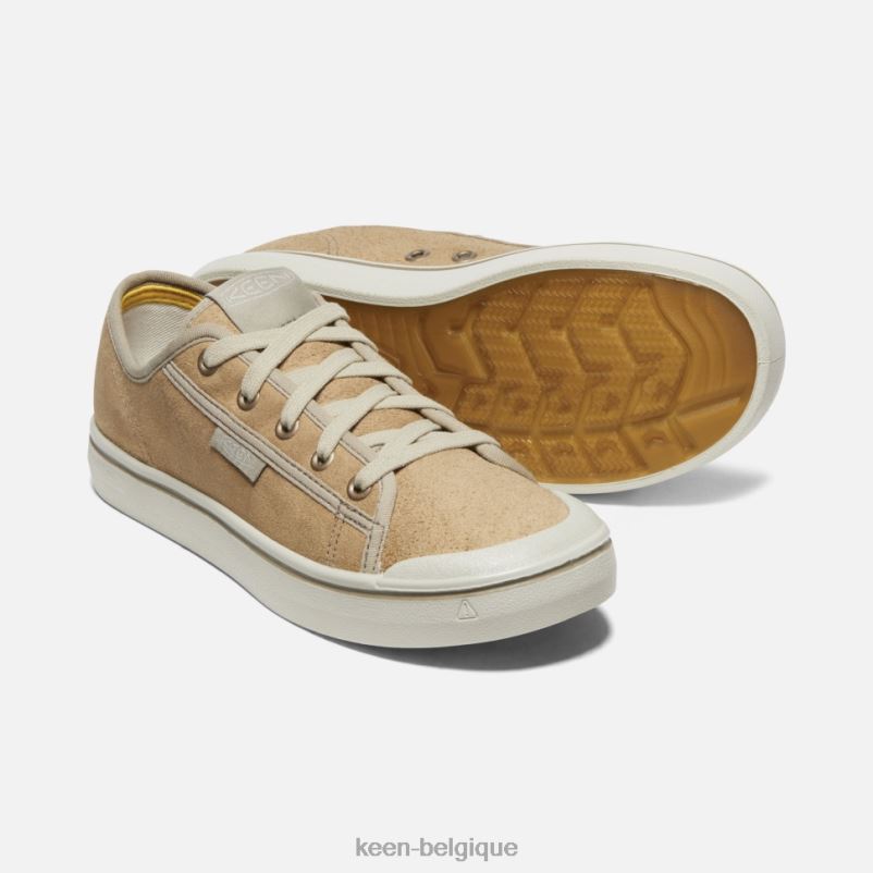 DLLD6328 Keen sneaker en cuir de récolte elsa bouleau beige-argenté femmes