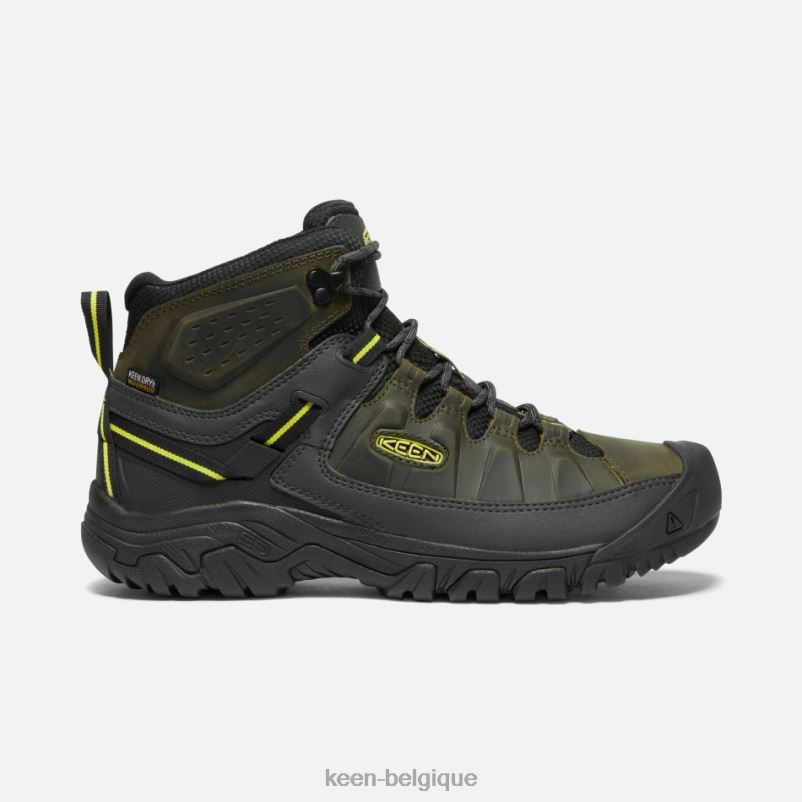 DLLD6261 Keen bottes de randonnée imperméables targhee iii onagre de nuit en forêt Hommes
