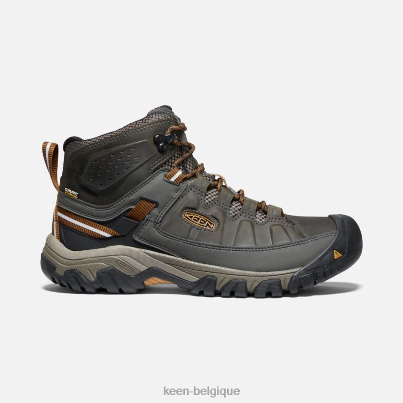 DLLD6262 Keen bottes de randonnée imperméables targhee iii noir olive-marron doré Hommes