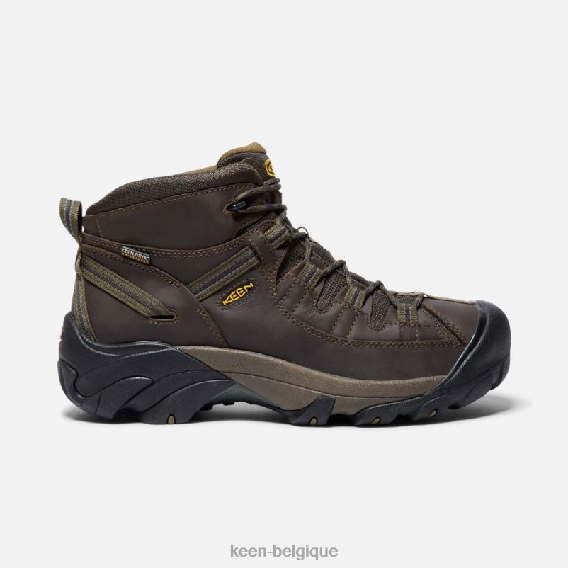 DLLD6267 Keen targhee ii imperméable mi-large cantine-olive foncée Hommes