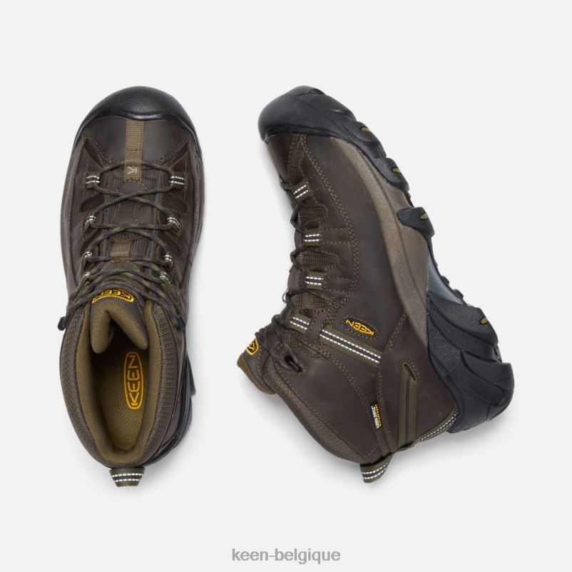 DLLD6267 Keen targhee ii imperméable mi-large cantine-olive foncée Hommes
