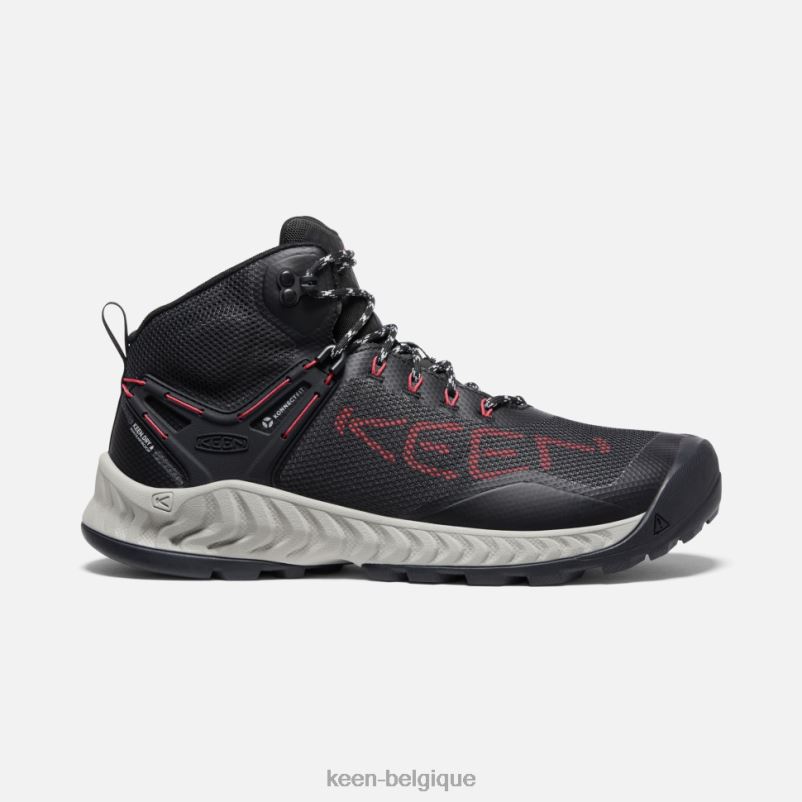 DLLD6402 Keen botte imperméable nxis evo tapis noir-rouge Hommes