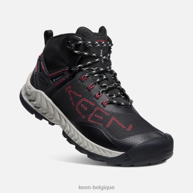 DLLD6402 Keen botte imperméable nxis evo tapis noir-rouge Hommes