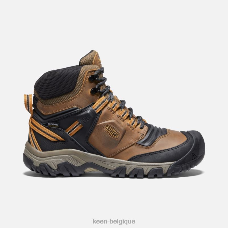 DLLD6478 Keen botte imperméable ridge flex large bison-brun doré Hommes