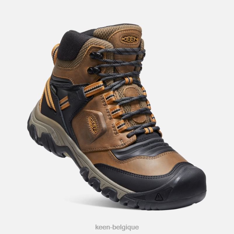 DLLD6478 Keen botte imperméable ridge flex large bison-brun doré Hommes