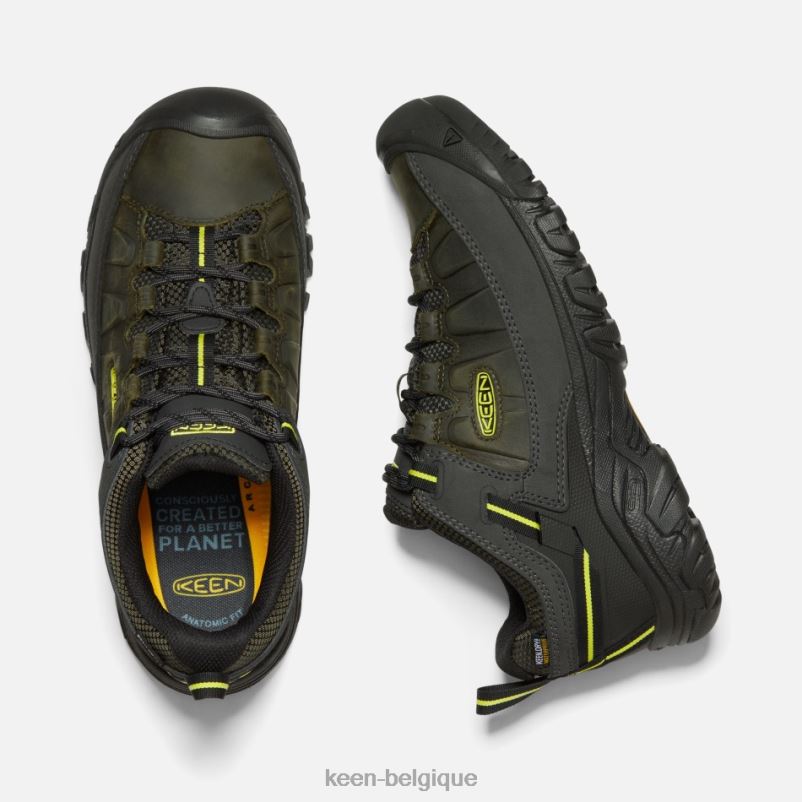 DLLD6256 Keen chaussures de randonnée imperméables targhee iii onagre de nuit en forêt Hommes