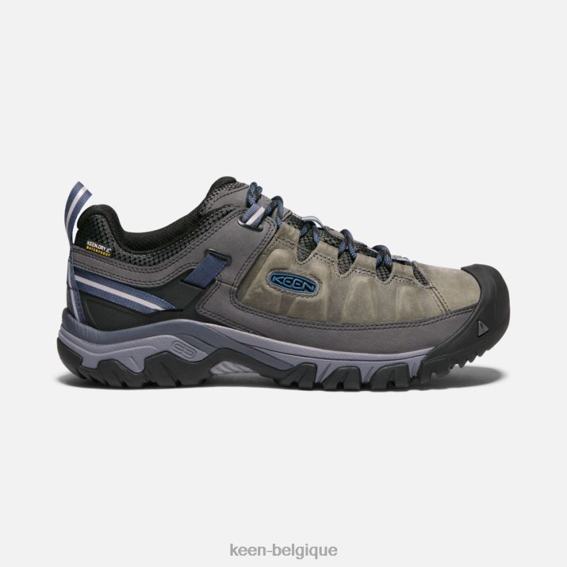DLLD6259 Keen chaussures de randonnée imperméables targhee iii gris acier-bleu capitaine Hommes