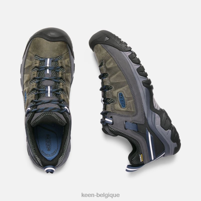 DLLD6259 Keen chaussures de randonnée imperméables targhee iii gris acier-bleu capitaine Hommes