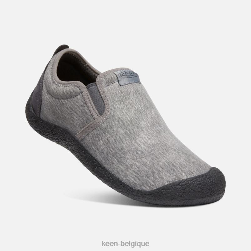 DLLD6298 Keen chaussures à enfiler en toile howser acier gris-aimant Hommes