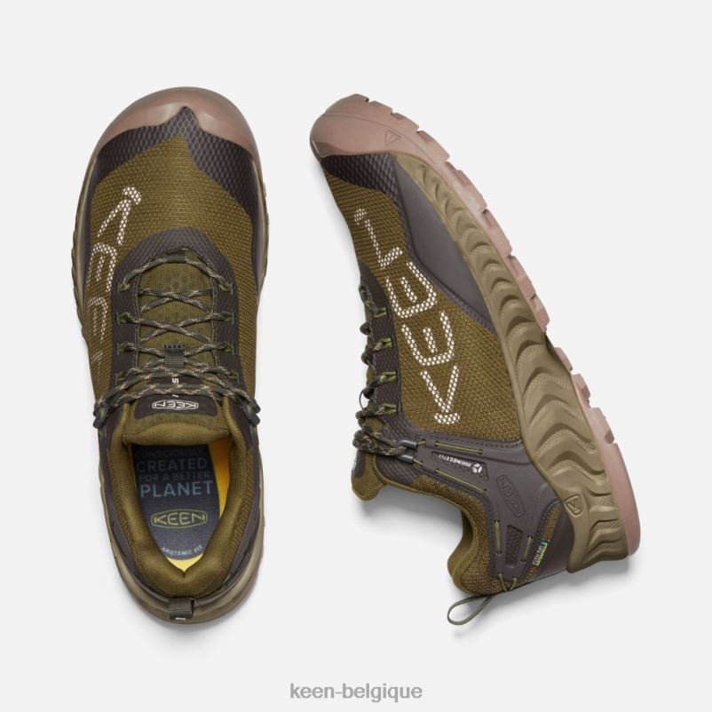 DLLD6391 Keen chaussure imperméable nxis evo olive foncé-olive noire Hommes