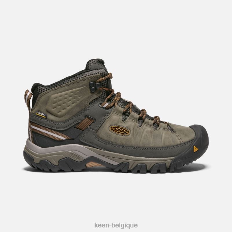 DLLD6512 Keen targhee iii imperméable mi-large noir olive-marron doré Hommes