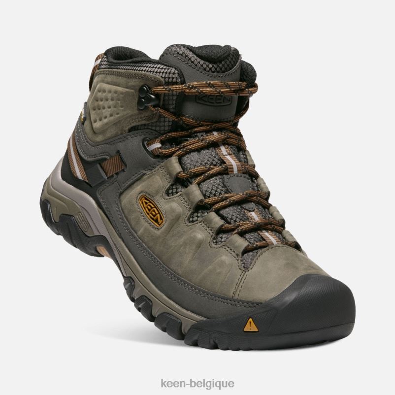 DLLD6512 Keen targhee iii imperméable mi-large noir olive-marron doré Hommes