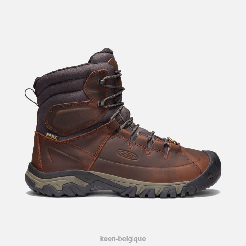 DLLD6520 Keen botte imperméable targhee haute à lacets paillis de cacao Hommes