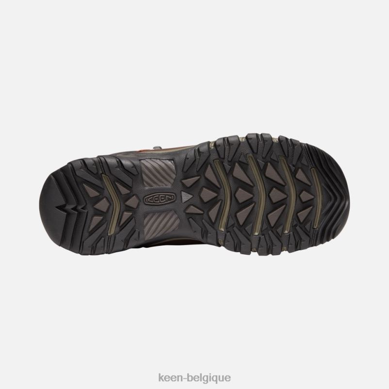 DLLD6520 Keen botte imperméable targhee haute à lacets paillis de cacao Hommes