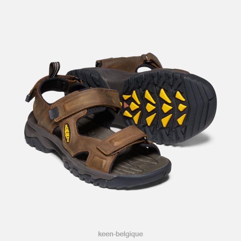 DLLD6522 Keen sandale targhee iii à bout ouvert paillis de bison Hommes
