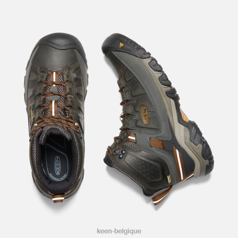 DLLD6492 Keen targhee iii imperméable mi noir olive-marron doré Hommes