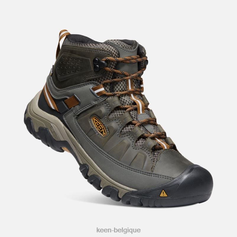 DLLD6492 Keen targhee iii imperméable mi noir olive-marron doré Hommes